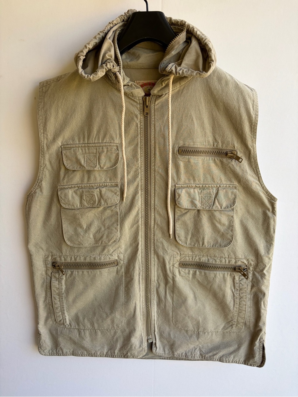 VTG Banana Republic Mill Valley Hooded Safari Vest Gorpcore Mens XL